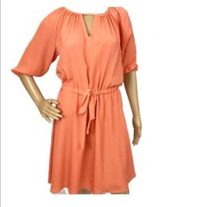 NWT bar III Orange Drawstring Midi Dress